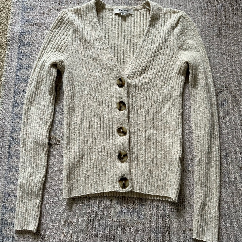 Madewell Beige Cardigan Sweater Size XS